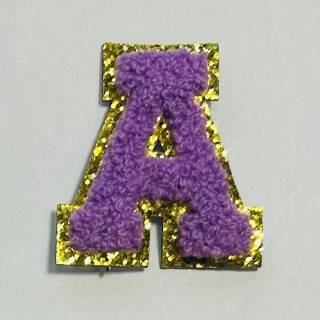 Patch it! | Design 114 | Buchstabe: A | aufklebbar | 6x5,5 cm | violett