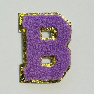 Patch it! | Design 114 | Buchstabe: B | aufklebbar | 6x4,3 cm | violett
