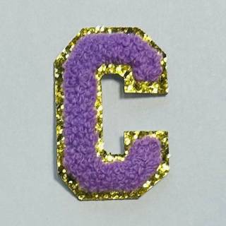 Patch it! | Design 114 | Buchstabe: C | aufklebbar | 6x3,8 cm | violett