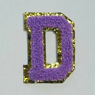 Patch it! | Design 114 | Buchstabe: D | aufklebbar | 6x4,3 cm | violett