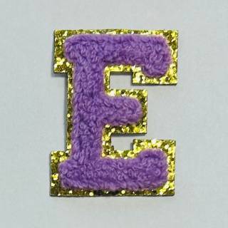 Patch it! | Design 114 | Buchstabe: E | aufklebbar | 6x4,3 cm | violett