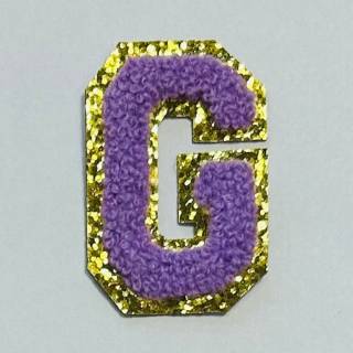 Patch it! | Design 114 | Buchstabe: G | aufklebbar | 6x4 cm | violett