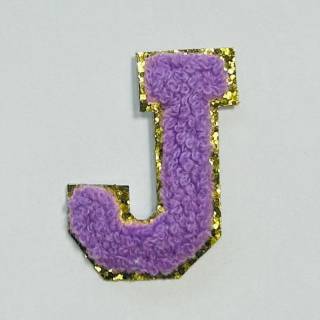 Patch it! | Design 114 | Buchstabe: J | aufklebbar | 6x4,5 cm | violett