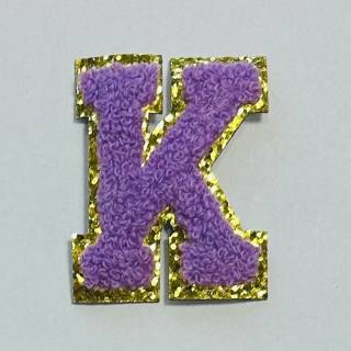 Patch it! | Design 114 | Letter: K | iron-on | 6x5 cm | violet
