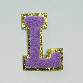 Patch it! | Design 114 | Buchstabe: L | aufklebbar | 6x4,3 cm | violett