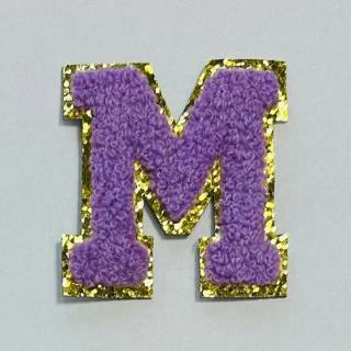 Patch it! | Design 114 | Letter: M | iron-on | 6x5,6 cm | violet