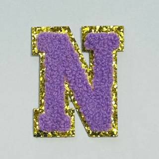 Patch it! | Design 114 | Buchstabe: N | aufklebbar | 6x5 cm | violett