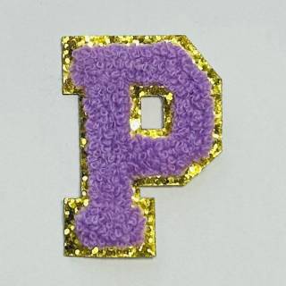 Patch it! | Design 114 | Buchstabe: P | aufklebbar | 6x4,3 cm | violett