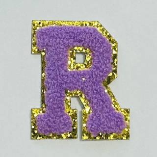 Patch it! | Design 114 | Buchstabe: R | aufklebbar | 6x5 cm | violett