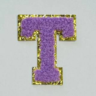 Patch it! | Design 114 | Buchstabe: T | aufklebbar | 6x5 cm | violett