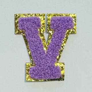 Patch it! | Design 114 | Letter: V | iron-on | 6x5,3 cm | violet