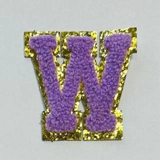 Patch it! | Design 114 | Letter: W | stick-on | 6x6,3 cm | violet