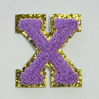 Patch it! | Design 114 | Letter: X | iron-on | 6x5,3 cm | violet