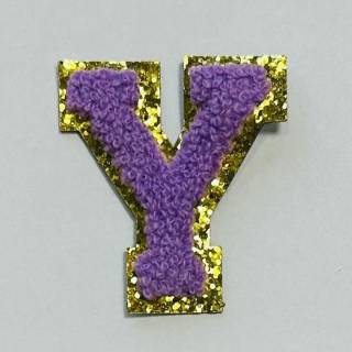 Patch it! | Design 114 | Letter: Y | iron-on | 6x5,3 cm | violet
