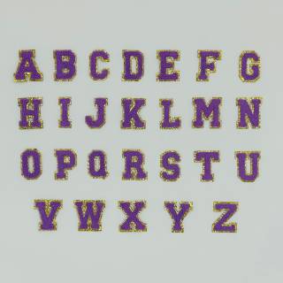 Patch it! | Design 114 | German Alphabet (26 letters) | iron-on | ca. 6x4,5cm | violet
