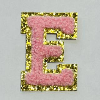 Patch it! | Design 115 | Letter: E | stick-on | 6x4,3 cm | pink