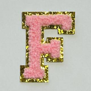 Patch it! | Design 115 | Letter: F | stick-on | 6x4,4 cm | pink