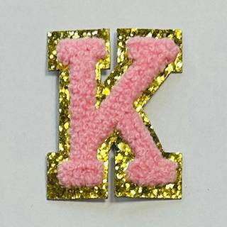 Patch it! | Design 115 | Letter: K | stick-on | 6x5 cm | pink