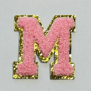 Patch it! | Design 115 | Letter: M | stick-on | 6x5,6 cm | pink