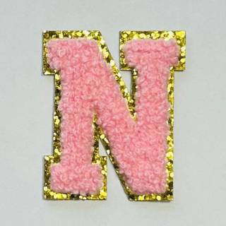 Patch it! | Design 115 | Letter: N | stick-on | 6x5 cm | pink