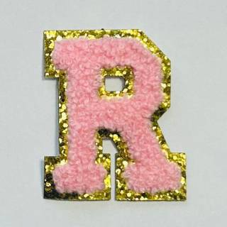 Patch it! | Design 115 | Letter: R | stick-on | 6x5 cm | pink