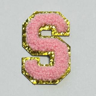 Patch it! | Design 115 | Letter: S | stick-on | 6x4 cm | pink