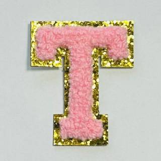 Patch it! | Design 115 | Letter: T | stick-on | 6x5 cm | pink