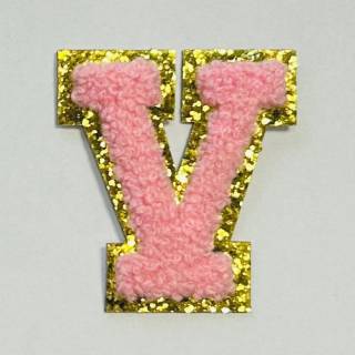 Patch it! | Design 115 | Letter: V | stick-on | 6x5,3 cm | pink