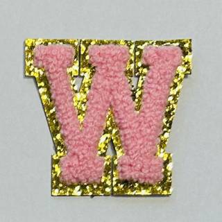 Patch it! | Design 115 | Letter: W | stick-on | 6x6,3 cm | pink