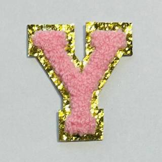 Patch it! | Design 115 | Letter: Y | stick-on | 6x5,3 cm | pink