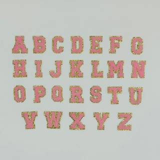 Patch it! | Design 115 | German Alphabet (26 letters) | stick-on | ca. 6x4,5cm | pink