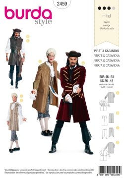 Pirat, Casanova | BURDA | Gr: 46-58 | Level: 3