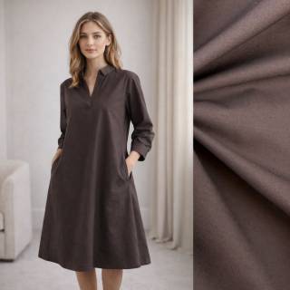 Popeline Uni - ECO - brown