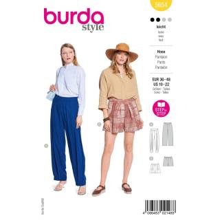 Harem pants + shorts | BURDA | Gr: 36 - 48 | Level: 2