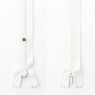 Invisible zipper | non-separating | 3 mm coil | white | 60 cm