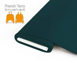 REMNANTS | 100 cm | Organic French Terry brushed - GOTS dark-petrol-blue