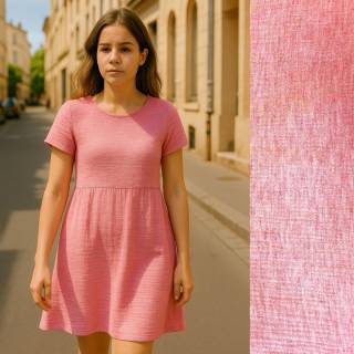 REMNANTS | 120 cm | Soft Mist (Double Gauze Melange) - ECO - Red