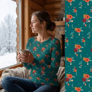 REMNANTS | 130 cm | Cottage garden - GOTS