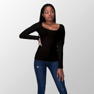 RESTSTÜCK | 180 cm | Bio Jersey - GOTS - schwarz