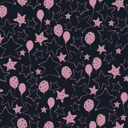 RESTSTÜCK | 50 cm | Ballon - GOTS - navy - (Fench Terry brushed)