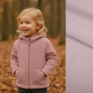 RESTSTÜCK | 50 cm | Bio Fleece (double-sided polar) uni - GOTS - altrosa