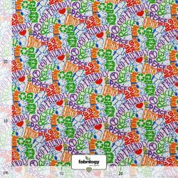 RESTSTÜCK | 50 cm | REMNANTS | 50 cm | Peanuts® - PEACE LOVE EARTH - GOTS