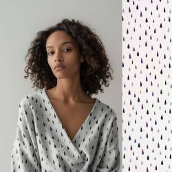 REMNANTS | 70 cm | Falling Drops  (poplin) - ECO - lilac