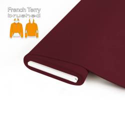 REMNANTS | 80 cm | Organic French Terry brushed - GOTS dark-bordeaux