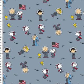 RESTSTÜCK | 80 cm | Peanuts® - Astrotime - GOTS - denim