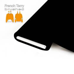 REMNANTS | 90 cm | Organic French Terry brushed - GOTS black