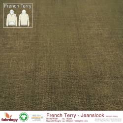 RESTSTÜCK | 90 cm | Jeanslook (French Terry) - GOTS - moosgrün