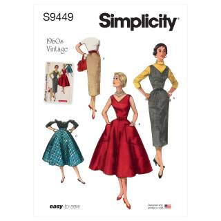 Schnittmuster Simplicity S9449 Misses Dress, Jumper and Skirts Gr. U5 (16-18-20-22-24)