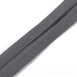 Bias tape cotton 40/20 mm grey