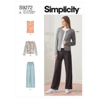 Simplcity Schnittmuster-Set Damen Shirt Top Hose #9272.A Gr. 32-50